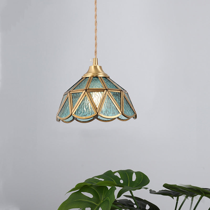 Clear Glass Shade Hanging Lamp Modern-Style