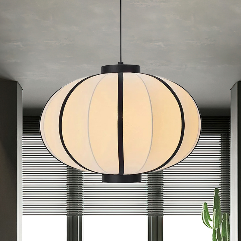 Japanese Style Simple Fabric Restaurant Pendant Light