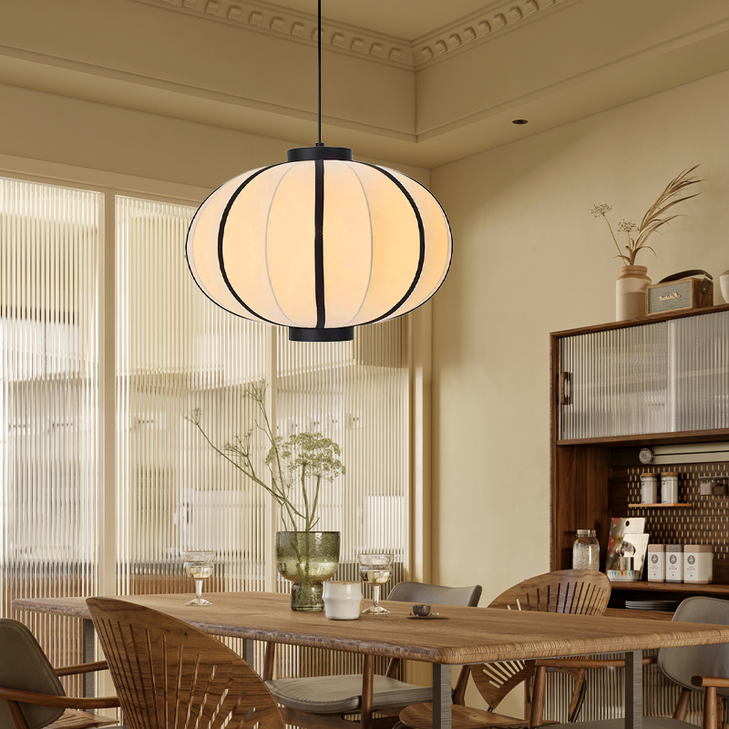 Japanese Style Simple Fabric Restaurant Pendant Light