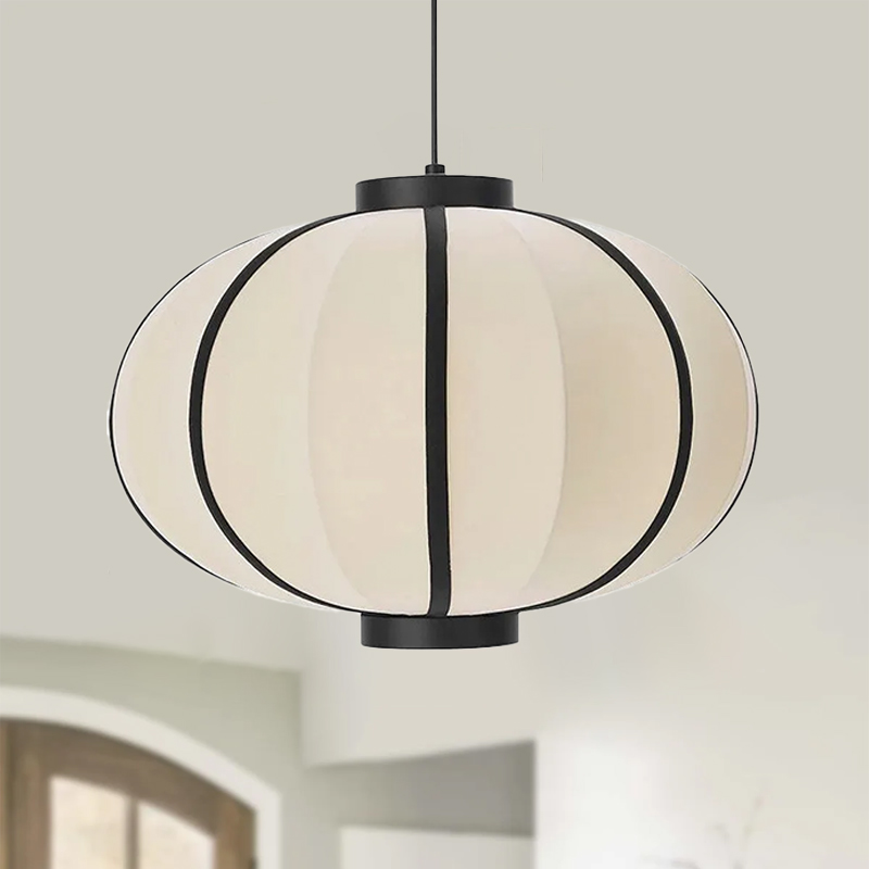 Japanese Style Simple Fabric Restaurant Pendant Light