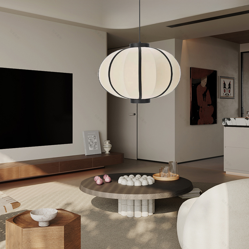 Japanese Style Simple Fabric Restaurant Pendant Light