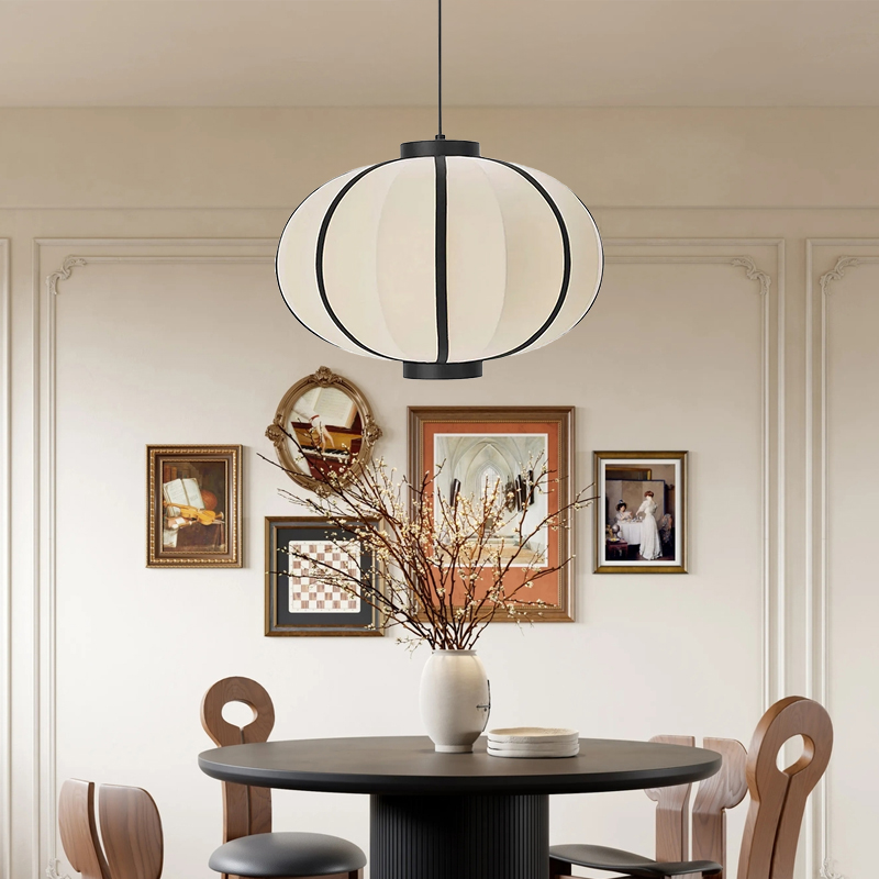 Japanese Style Simple Fabric Restaurant Pendant Light