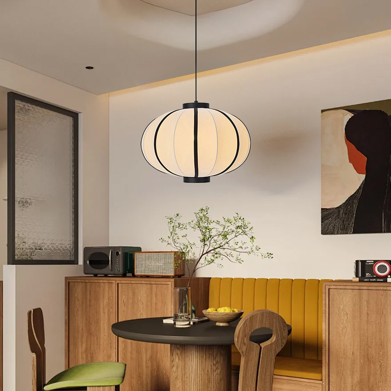 Japanese Style Simple Fabric Restaurant Pendant Light
