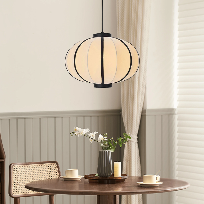 Japanese Style Simple Fabric Restaurant Pendant Light