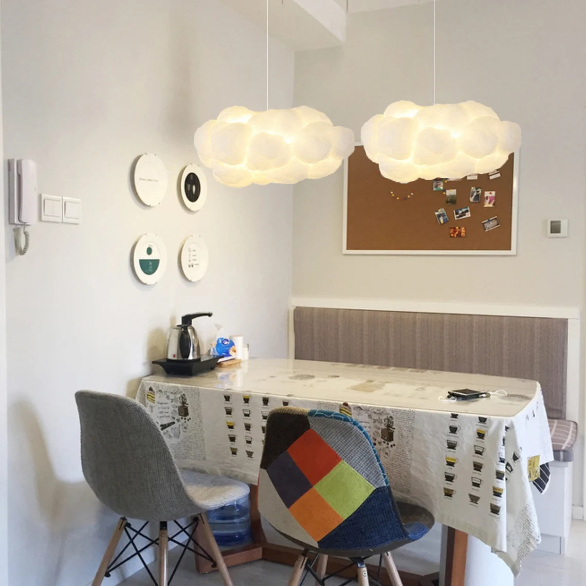 Clouds White Cotton Pendant Light