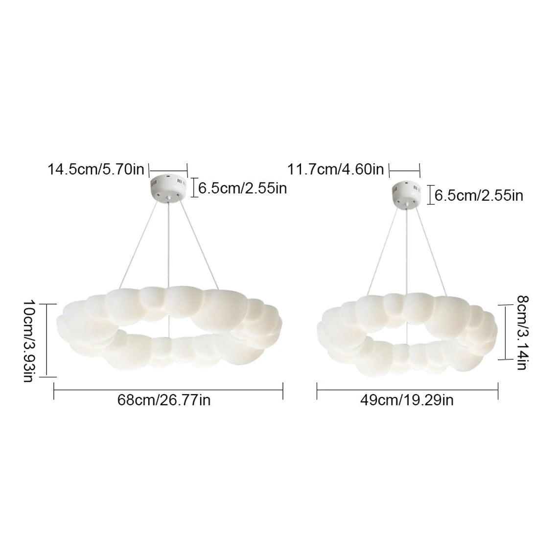 Creative Cloud Design Donut Style Pendant Lights