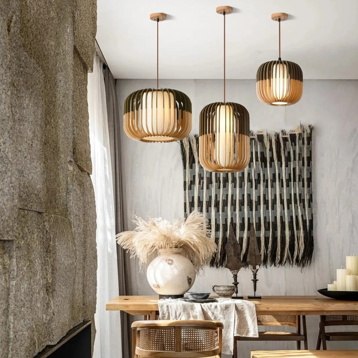 Nordic Wooden Pendant Lamp For Dinning Room