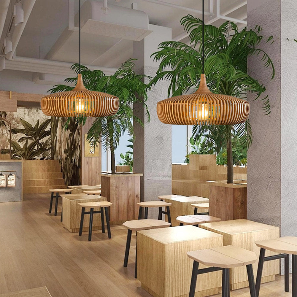 Natural Wood Pendant Lights