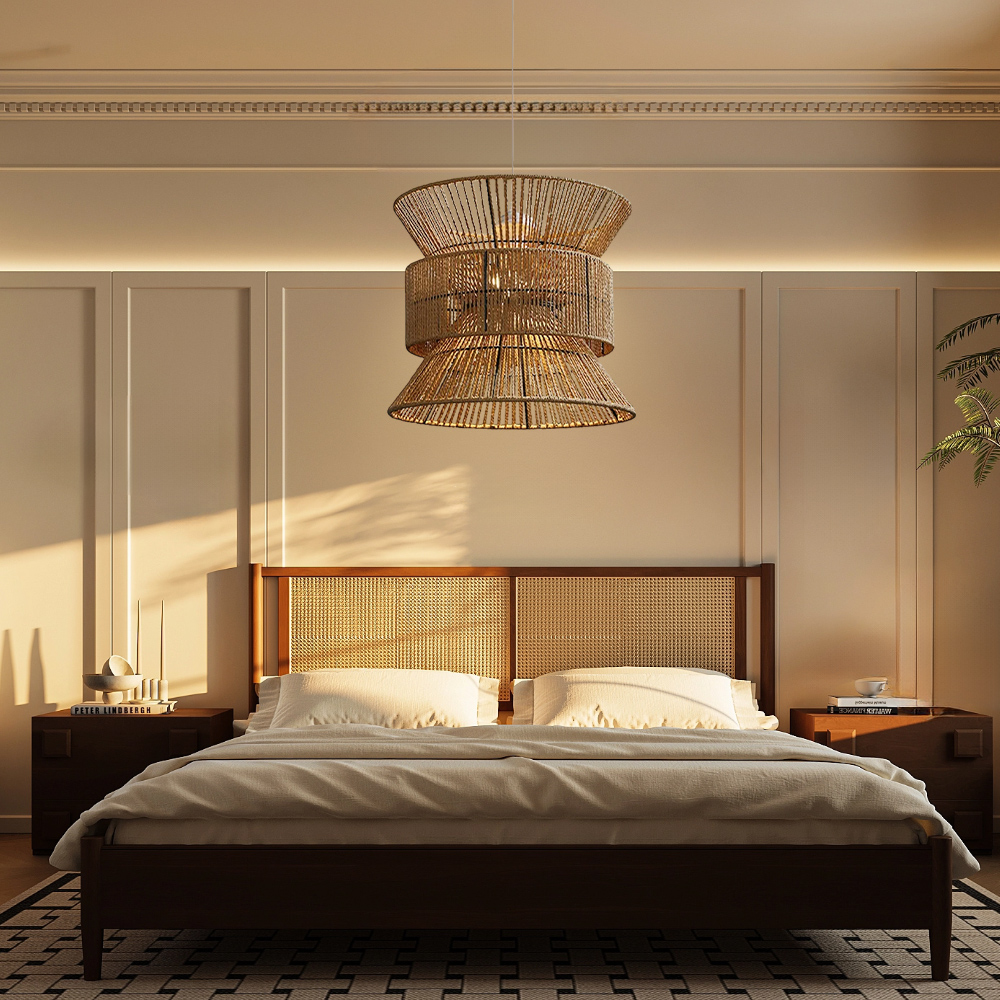 Wabi-sabi Style Creative Handmade Hemp Rope Woven Lampshade