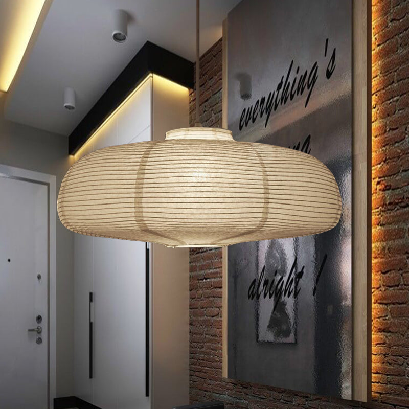 Lantern Traditional Paper Hanging Pendant Lamp