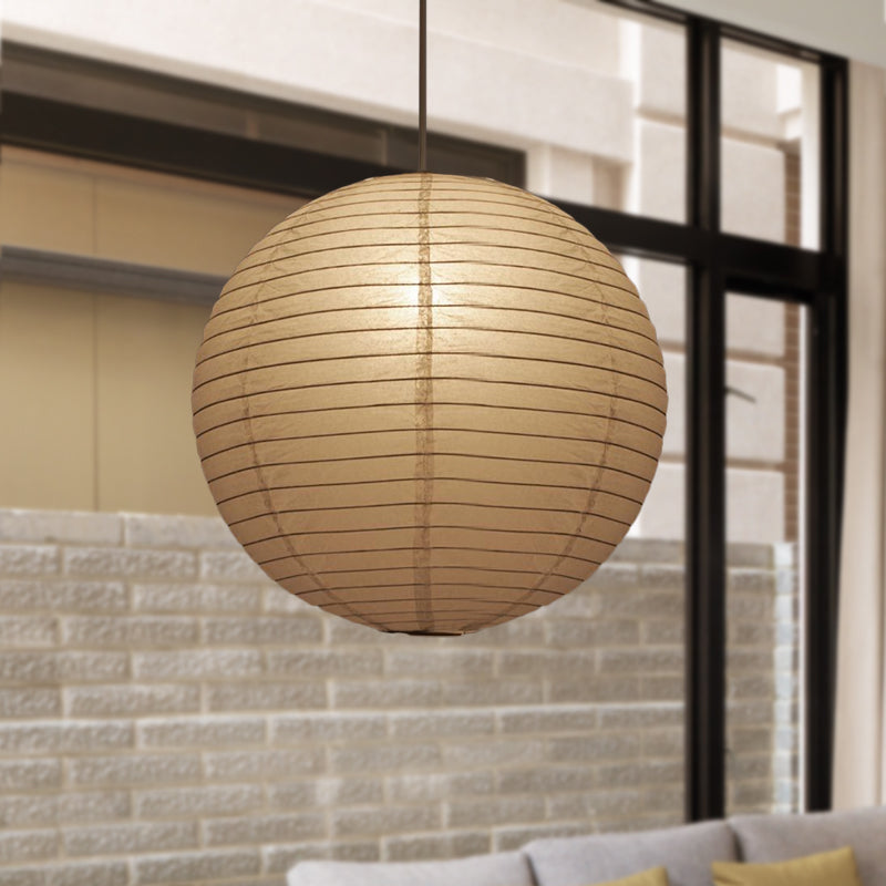 Lantern Traditional Paper Hanging Pendant Lamp