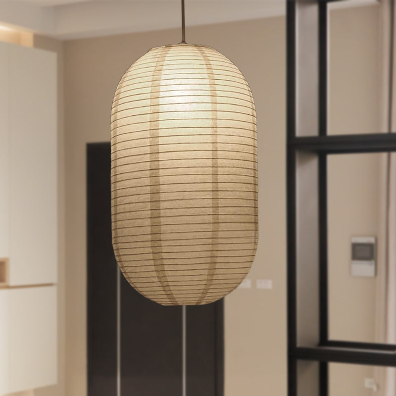 Lantern Traditional Paper Hanging Pendant Lamp