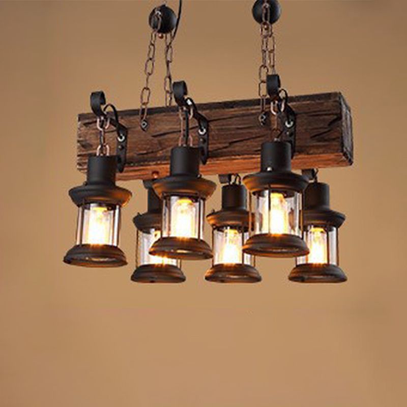 Industrial Wood Hanging Ceiling Lights