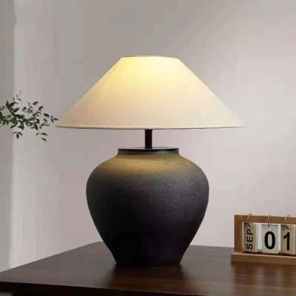 Lamppo Table Lamps Rustic Bedroom Clay Desk Lamp Ceramic Lamps Danish Nordic Home Decor