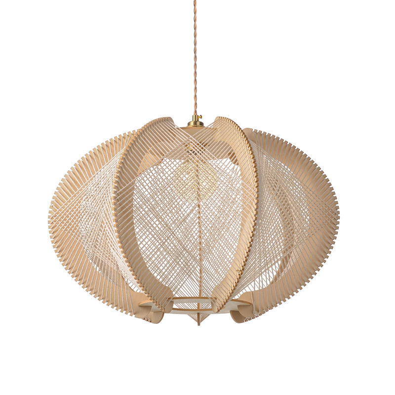 Mid-Century Scandinavian Wood Pendant Lights
