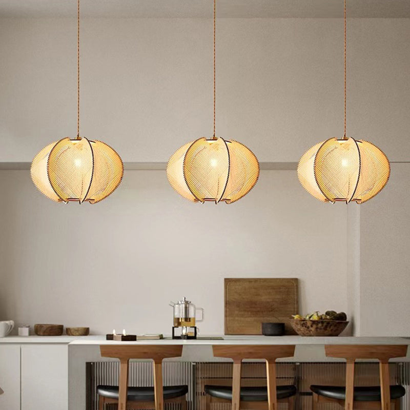 Mid-Century Scandinavian Wood Pendant Lights