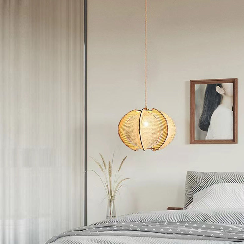 Mid-Century Scandinavian Wood Pendant Lights