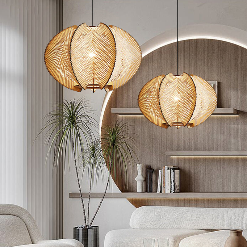 Mid-Century Scandinavian Wood Pendant Lights