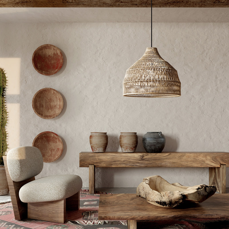Rattan Pendant Light Woven Lampshade 30CM