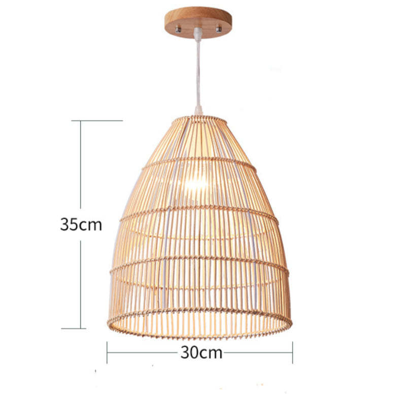 Lamppo Pendant Lampshade Idyllic Rattan Hanging Lighting for Dining ...