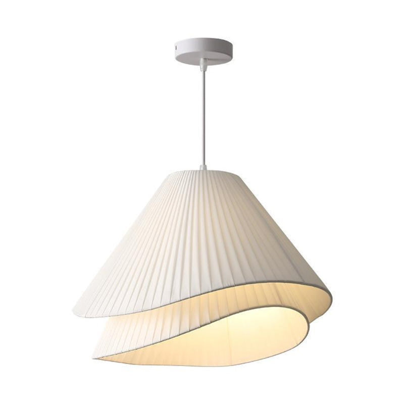 Nordic White Fabric Pleated Pendant Lighting