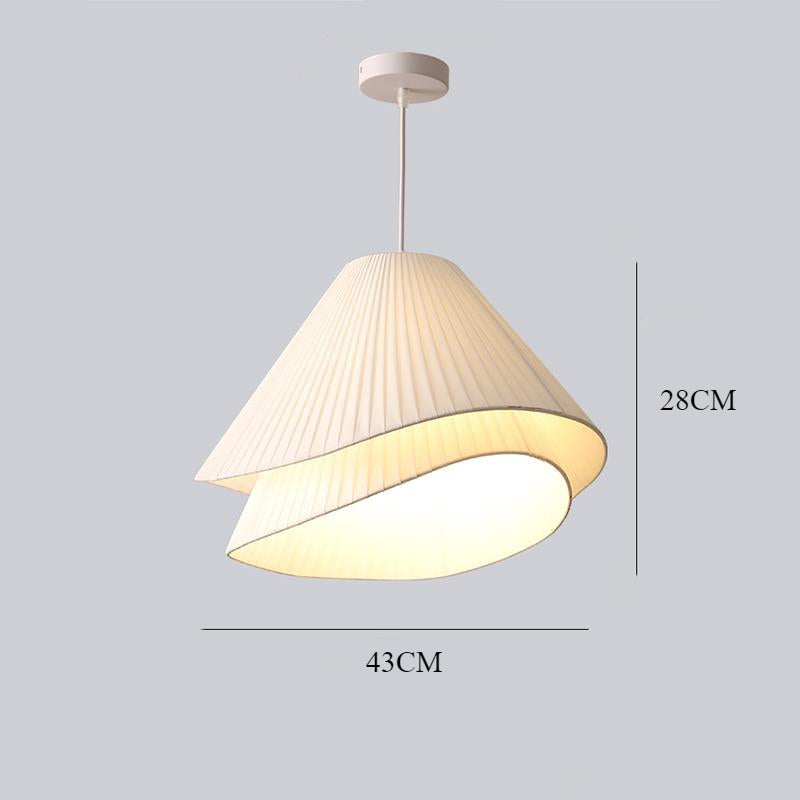 Nordic White Fabric Pleated Pendant Lighting