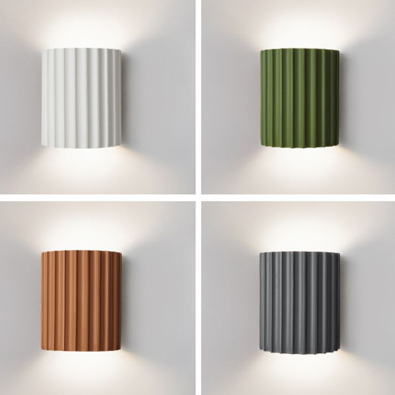 Modern Green Half-Cricle Resin Wall Sconce