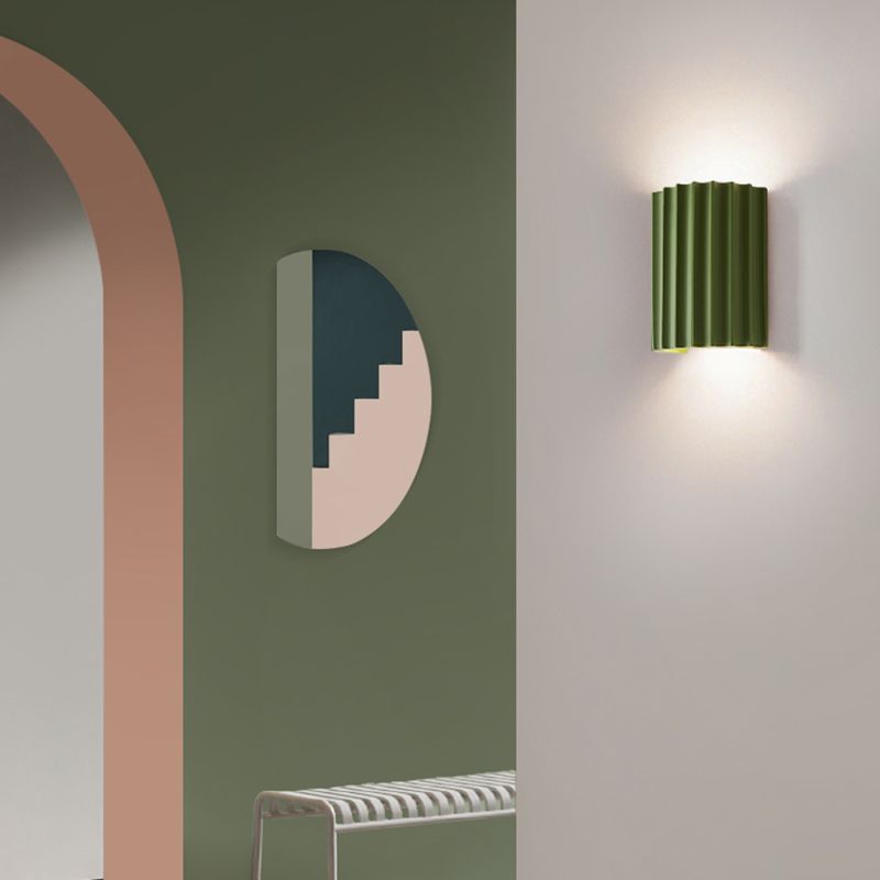 Modern Green Half-Cricle Resin Wall Sconce