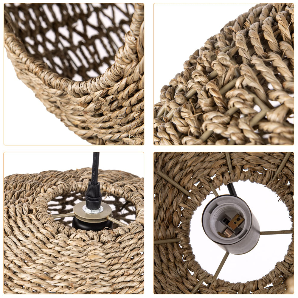 Handwoven Rattan Pendant Lights Wicker Lamp Shade
