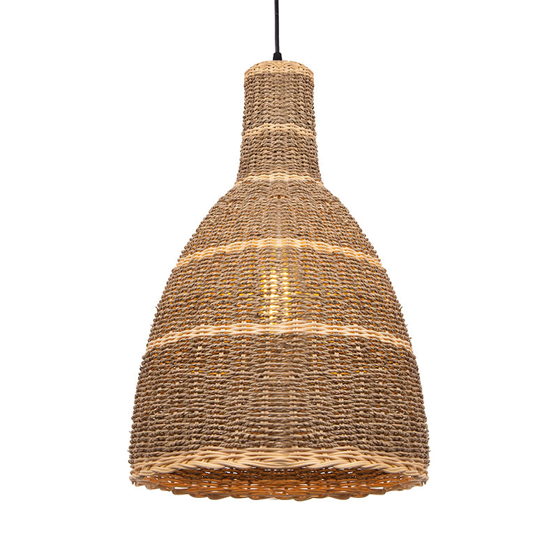 Bell Rattan Woven Pendant Light Kitchen Island