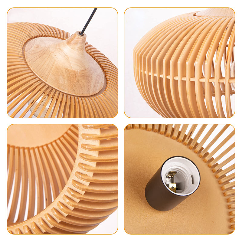 Rustic Farmhouse Wooden Pendant Light