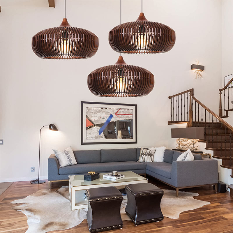 Rustic Farmhouse Wooden Pendant Light