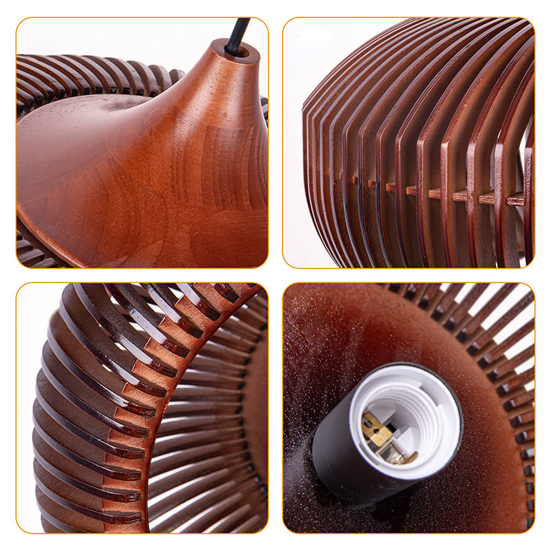 Rustic Farmhouse Wooden Pendant Light