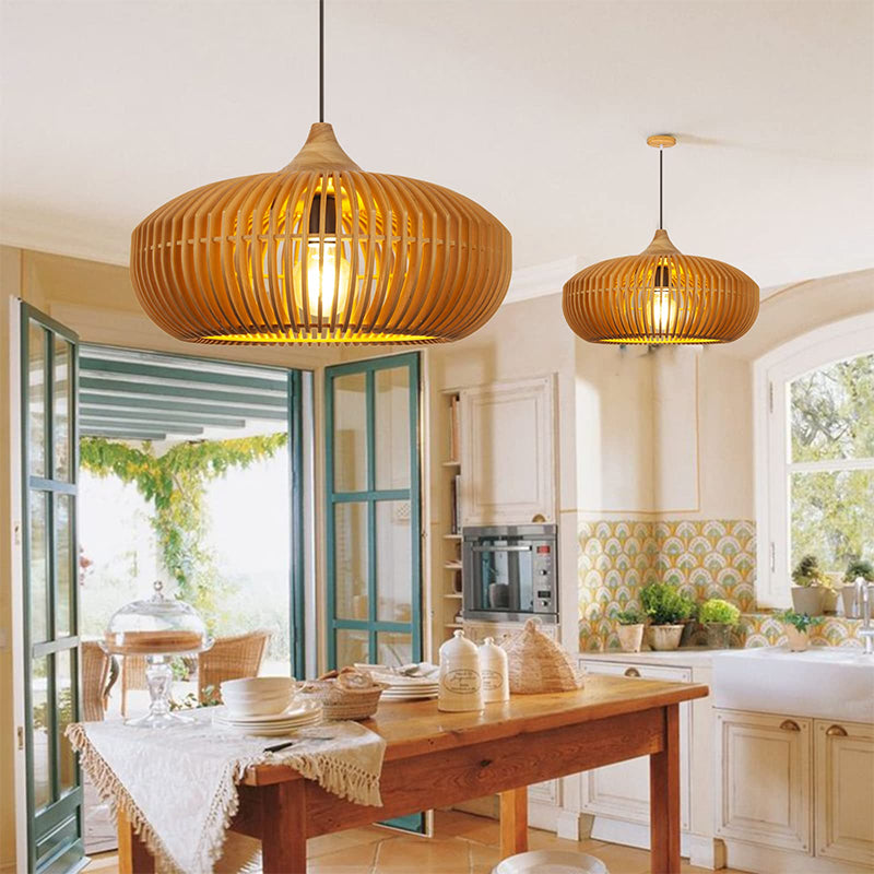 Rustic Farmhouse Wooden Pendant Light