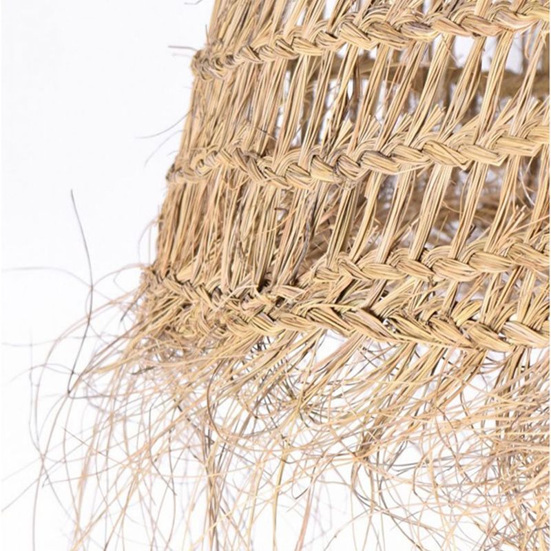 Modern Style Cone Shape Pendant Lighting Rattan