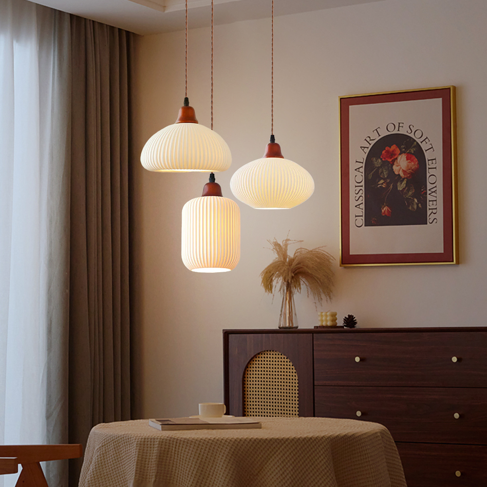 Nordic Vintage Ceramic Pendant Lights