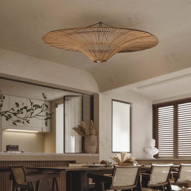 Lamppo Large Modern Rattan Pendant Light 80CM Ceiling Lampshade for ...
