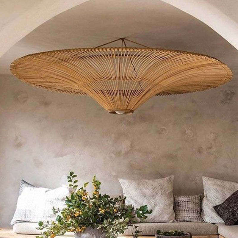 Lamppo Large Modern Rattan Pendant Light 80CM Ceiling Lampshade for ...