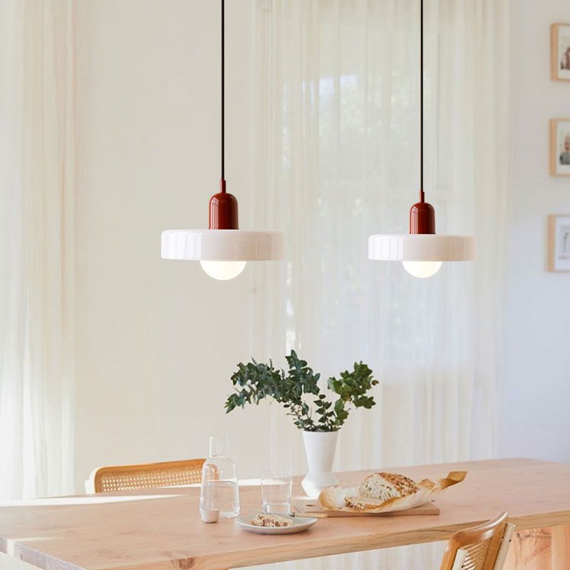 Modern Colorful Glass Shade Pendant Light