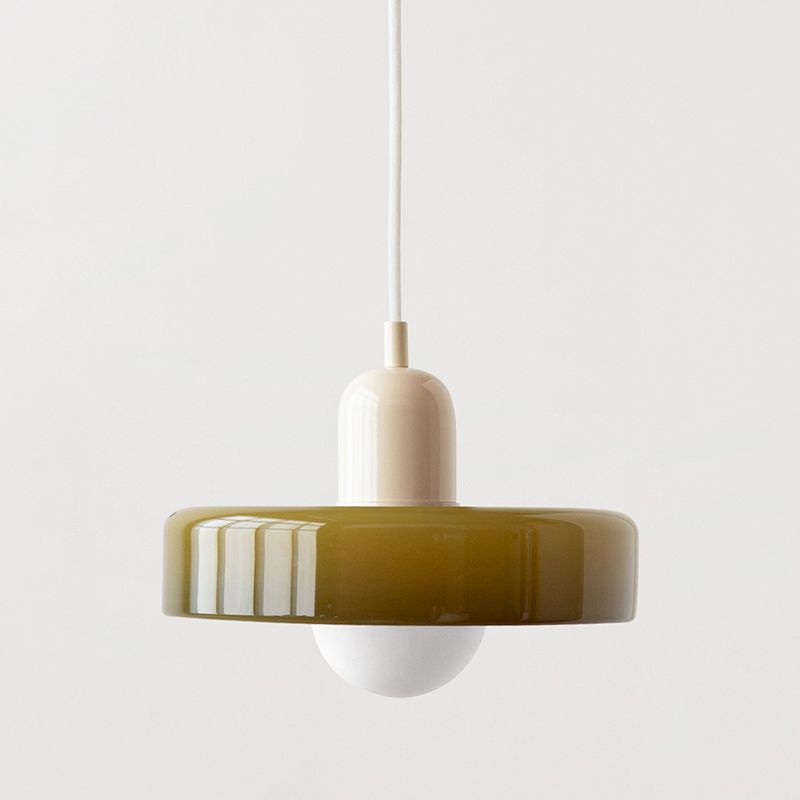Modern Colorful Glass Shade Pendant Light