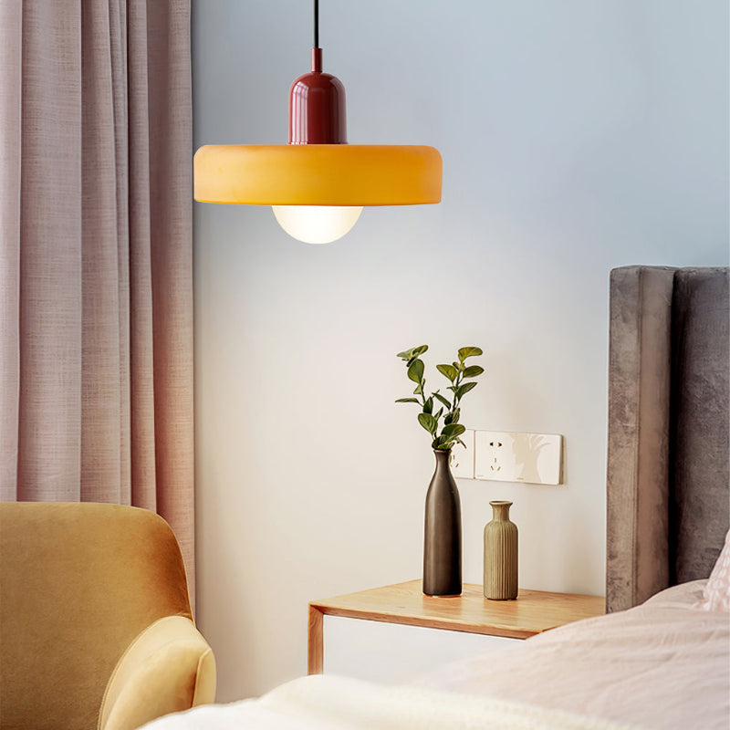 Modern Colorful Glass Shade Pendant Light