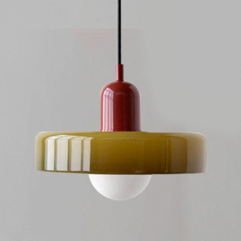 Modern Colorful Glass Shade Pendant Light