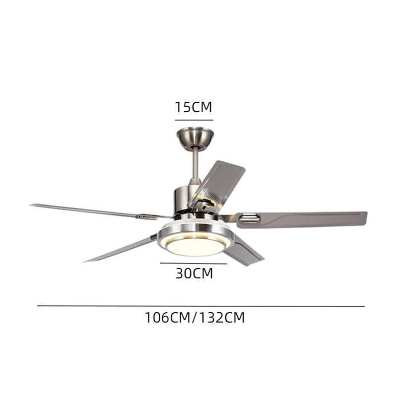 Metal Ceiling Fans Modern Style 1 Light