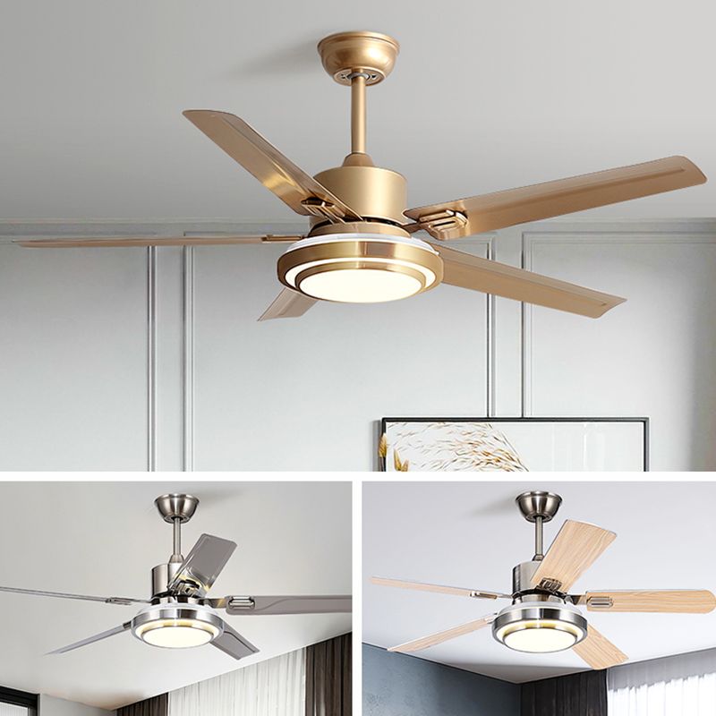 Metal Ceiling Fans Modern Style 1 Light