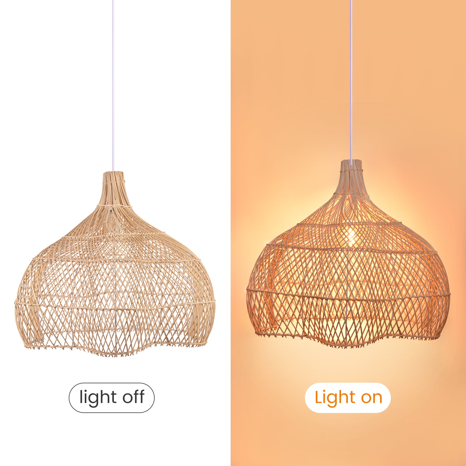 Rattan Novelty Pendant Lights Wicker Pendant Shade