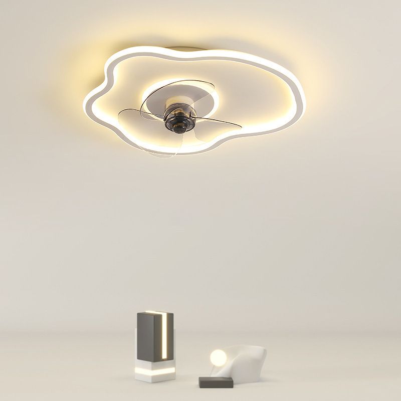 Modernism 2-Light Ceiling Fan Light in White / Black
