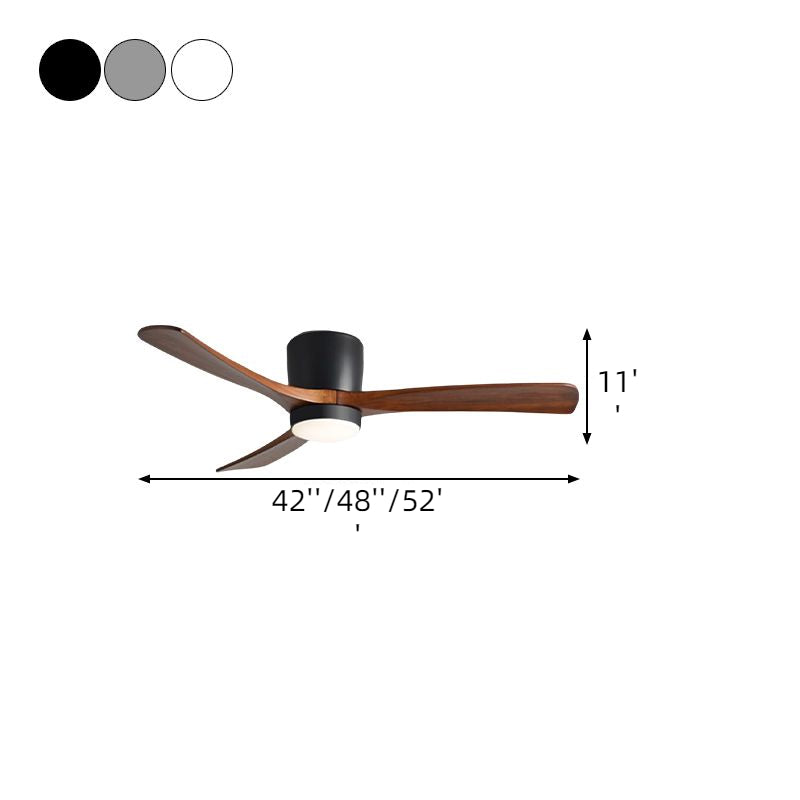 Nordic Wooden Ceiling Fan Light Fixture Minimalist LED Ceiling Lamp for Bedroom