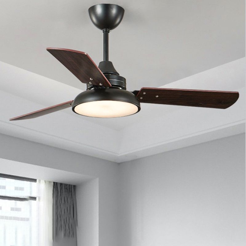 48'' Ceiling Fan Modern Wood Blade Fan Lighting in 4 Colors
