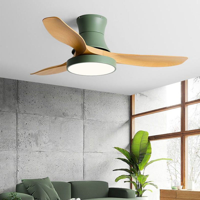 Modern 3-Blade Ceiling Fan Polish Finish Fan with Light for Home
