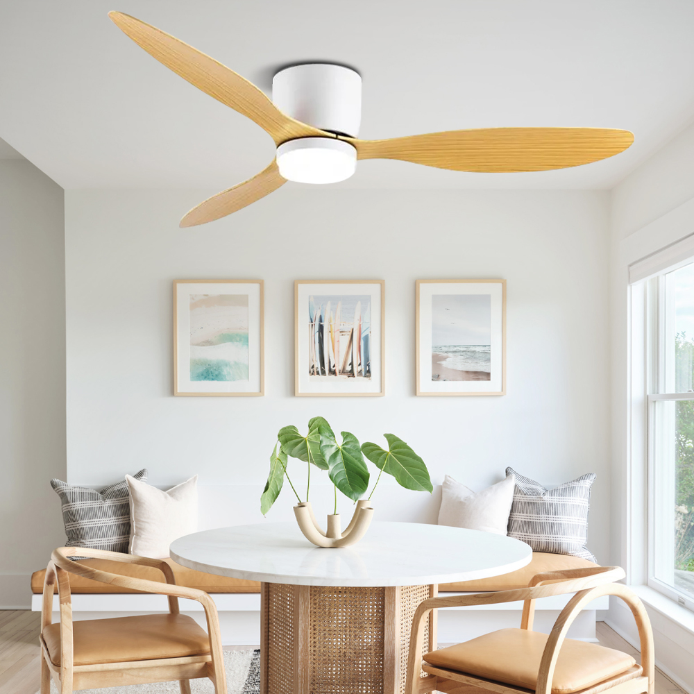 Modern Simple 1-Light Ceiling Fan Lamp Cylinder Shape